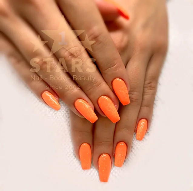 Gelnägel in Orange